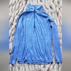 Under armour blue half zip MEDIUM loose size